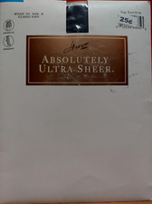Vintage Pantyhose Hanes Absolutely Ultra Sheer Color Classic Navy Size B BDR4