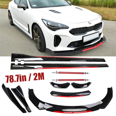 Front Bumper Lip Spoiler Splitter Side Skirt For KIA Stinger Forte Optima Glossy
