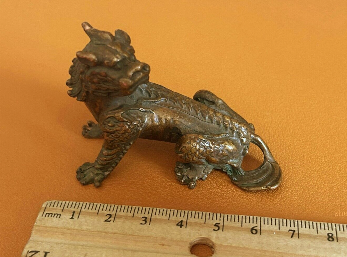 江戶時代（享保期）魚子地 象文襖引手「儒教考道天惠惠來」古銅製 重約5000克 江戶時代（享保期）魚子地 象文襖引手「儒教考道天