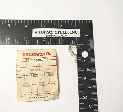 HONDA CA160 NEW THROTTLE STOP SPRING SET 16182-011-004 CA 160 175 CB100 CT200 lm - Picture 3 of 4