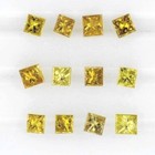 YELLOW DIAMOND 1.00 MM PRINCESS CUT ALL NATURAL SOLD PER STONE F-2865