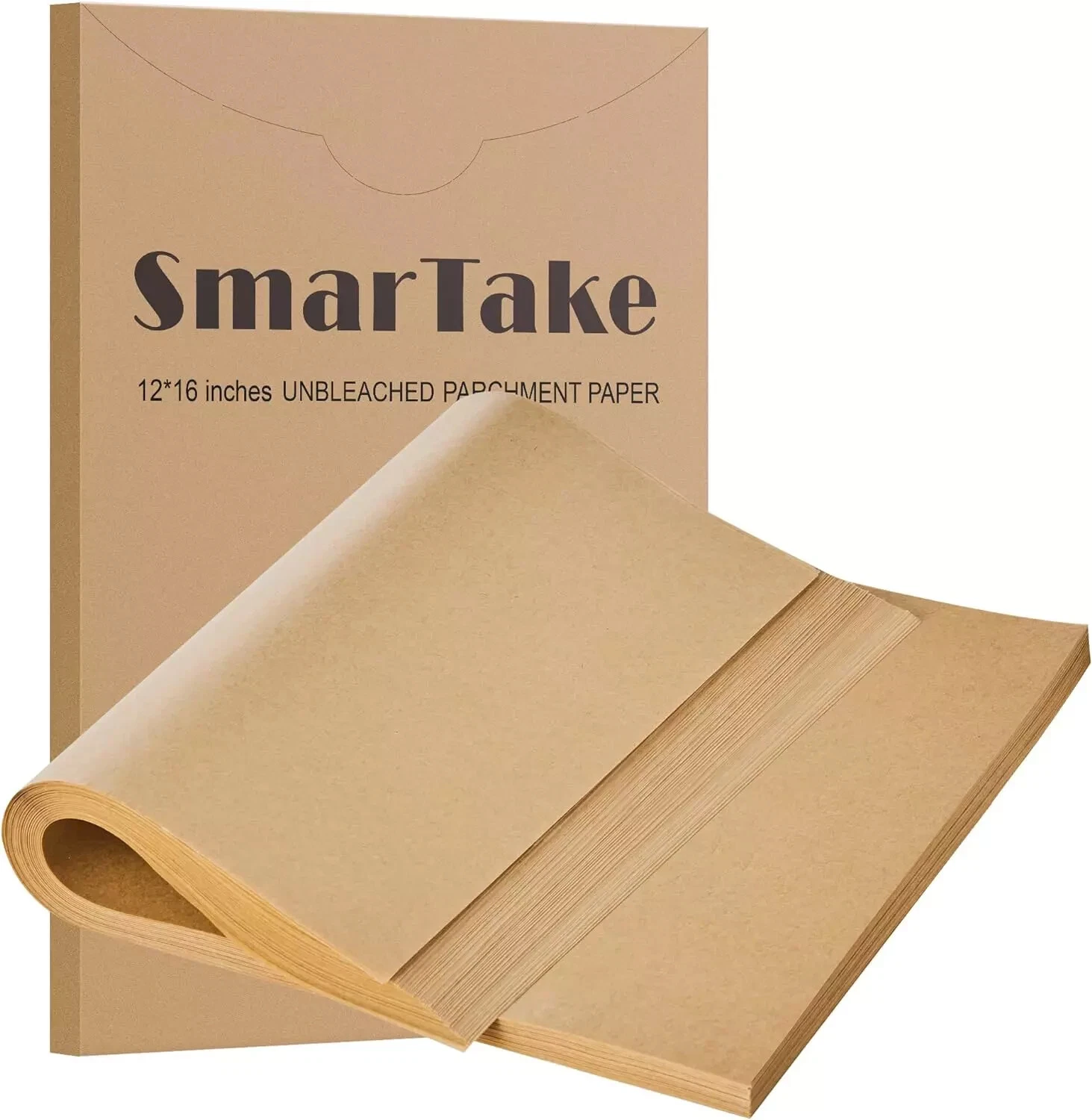 SMARTAKE 200 Pcs Parchment Paper Baking Sheets, 12x16 Inches Non-Stick Precut