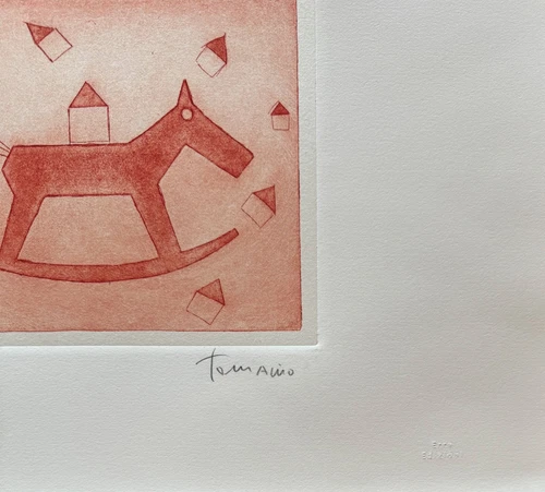 Giuliano Tomaino acquatinta Italo  su fondino 56x38 firmata numerata III/X - Foto 2 di 5