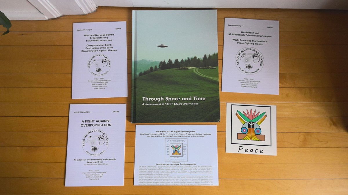 Through Space and Time + Extras Peace Sticker Pamphlets