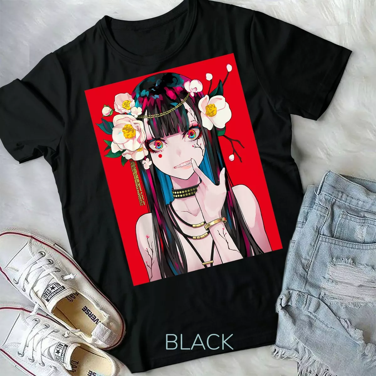  Anime Girl Japanese Aesthetic anime Otaku T-Shirt : Clothing,  Shoes & Jewelry