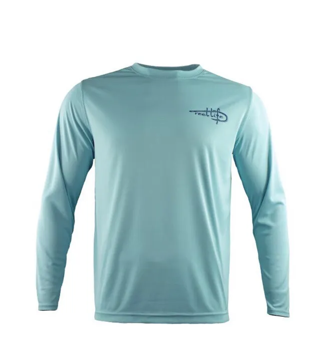 REEL LIFE Performance Long Sleeve Fishing/Sport Shirt (Us Men's Size LARGE)  NEW!