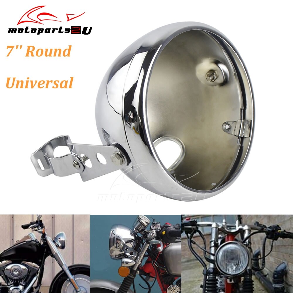 Chrome 7inch Motorcycle LED Headlight Mounting Housing