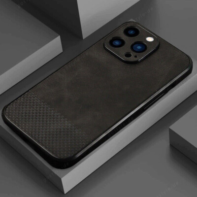 Leder Hülle für iPhone 14 Pro Max 13 Mini 12 11 XR Stoßfest Handy Schutz Tasche