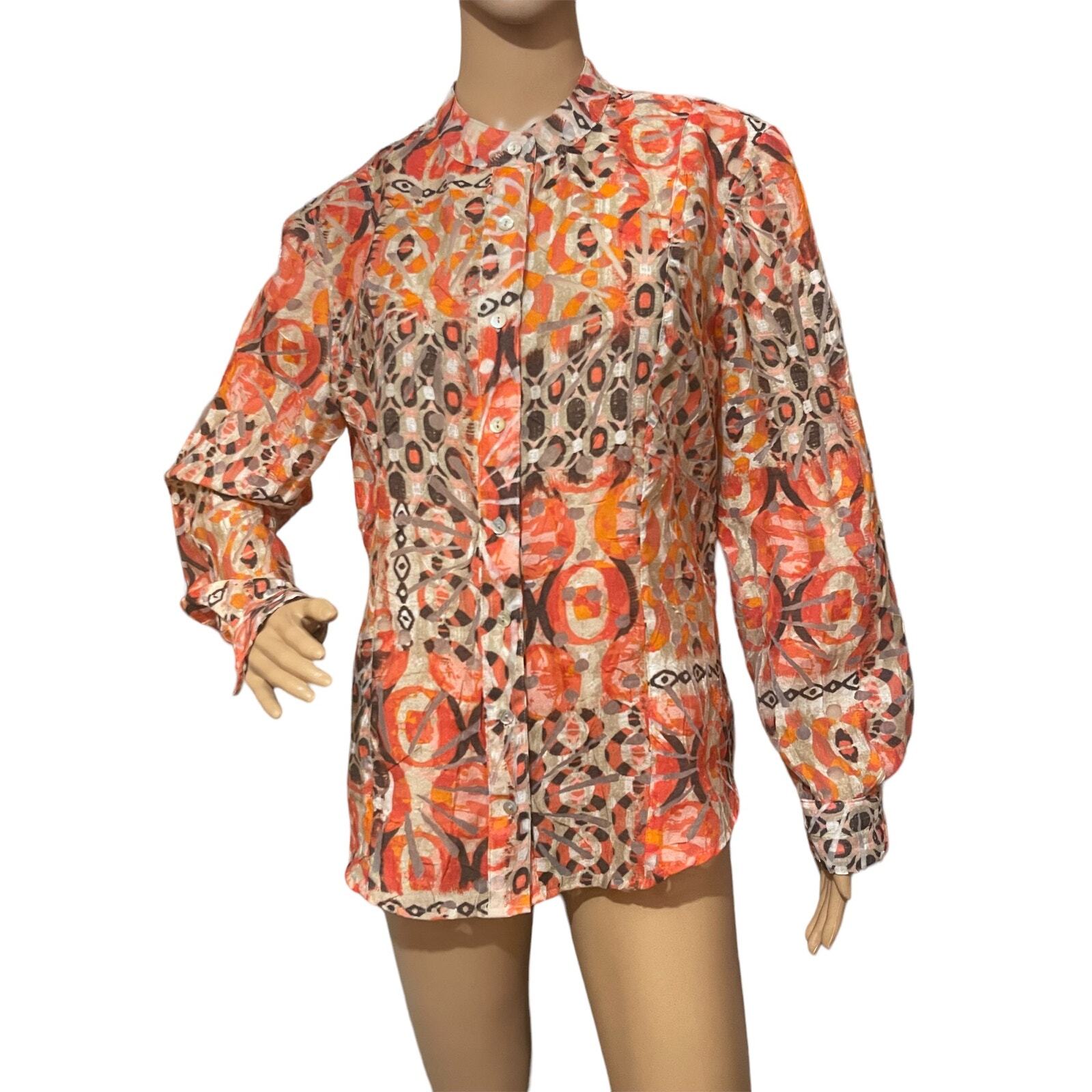 Ruby Rd Womens Button Down Linen Blend Blouse Siz… - image 1