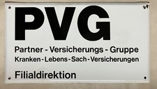 Email Blech Werbeschild PVG Versicherung Filialdirektion 60-70erJ 40x22cm schw/w
