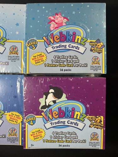 Webkinz Booster Box Series 1 2 3 4 Complete Set Box 36 Packs Ganz CCG 4 Boxes! - Picture 3 of 8
