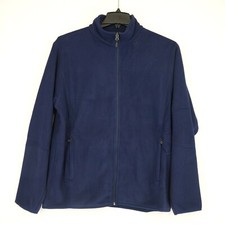 Polar Fleece Men's Jacket L Full-Zip Blue NWT