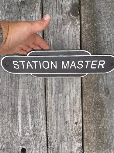 Bahnhofsvorsteher Eisenbahnschild British Rail Totem Gusseisen Eisenbahn Zug Spotter - Bild 2 von 3