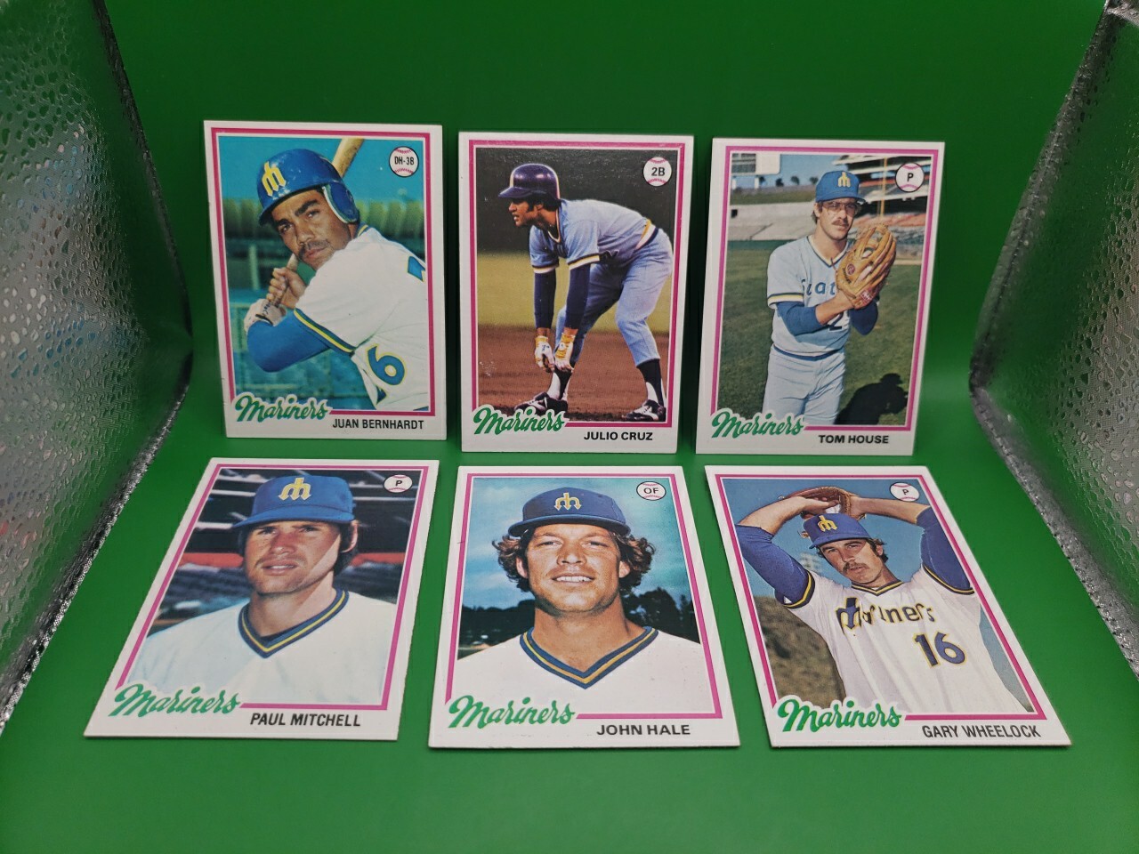 1978 Topps Baseball Seattle Mariners Lots Of 6 Cards Near Mint Condition