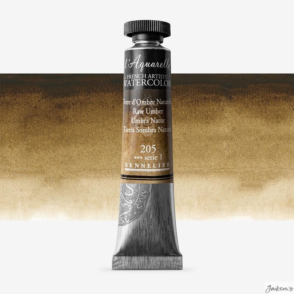 Sennelier L'Aquarelle Watercolour Paint Tube 21ml Raw Umber For Artists
