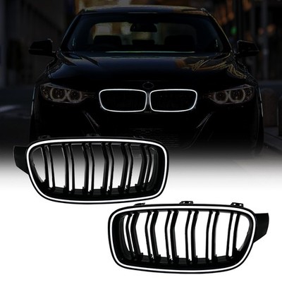 Paar LED Nierengitter für BMW 3er F30 2013-2018 Beleuchtetes mit Tagfahrlicht