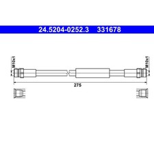 Bremsschlauch ATE 24.5204-0252.3 für Audi TT