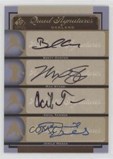 2012 SP Signature Edition Quad Signatures Brett Hunter Max Stassi Auto 1u6
