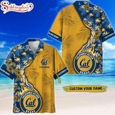 Custom Name NCAA California Golden Bears Tropical Hawaiian Shirt