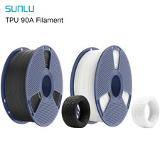 SUNLU TPU Filament 90A Flexible Filaments For 3D Printer 1.75mm+/-0.03mm 1KG