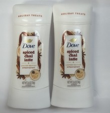 Dove Spiced Chai Latte Deodorant 2 Pack Holiday Treats Limited Edition Exp 9/27