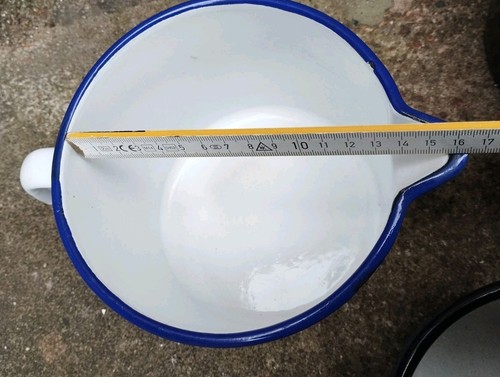 3x Schnabeltopf Milchtopf Emaille Kochtopf Pflanzgefäß Pflanztopf Garten - Bild 10 von 11