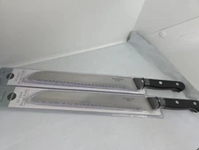 Serrated Knife for  Bread With Sheath Wide Wavy Edge Blade 10 Inche (2 Pack)