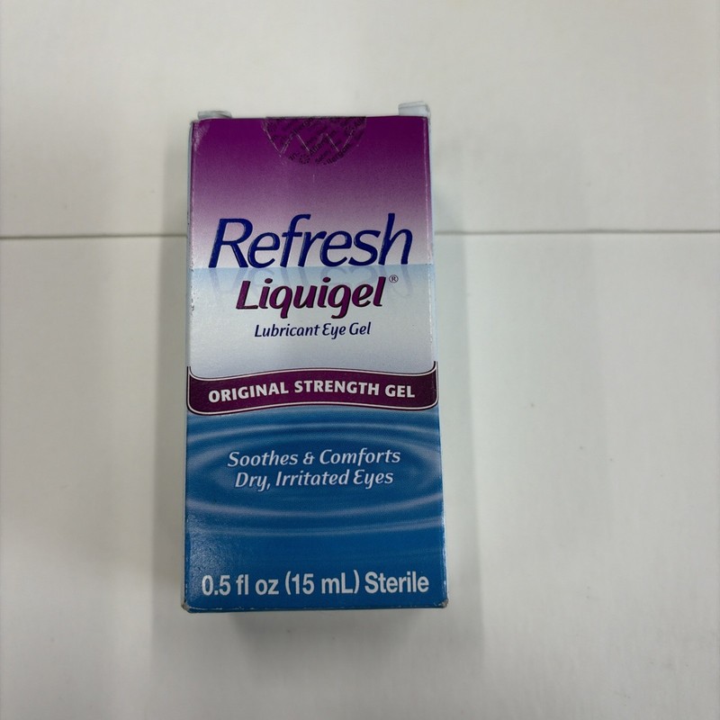 Refresh Liquigel Lubricant Eye Gel Drops 15mL Bottle Exp. 8/27 NEW!