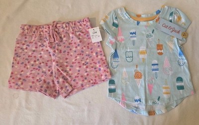 Infant Girl Shorts And Top Size 12M New