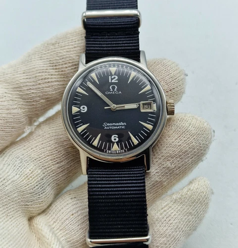 VINTAGE 1970 OMEGA SEAMASTER BLACK DIAL CAL:565 AUTOMATIC MAN'S WATCH / X053
