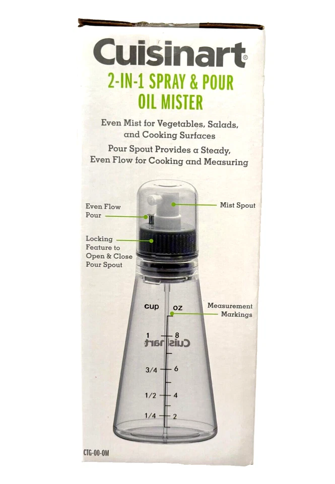 Aceite medidor en aerosol y vertido 2 en 1 Cuisinart Mister ideal para saltear y asar a la parrilla Foto 2 de 4