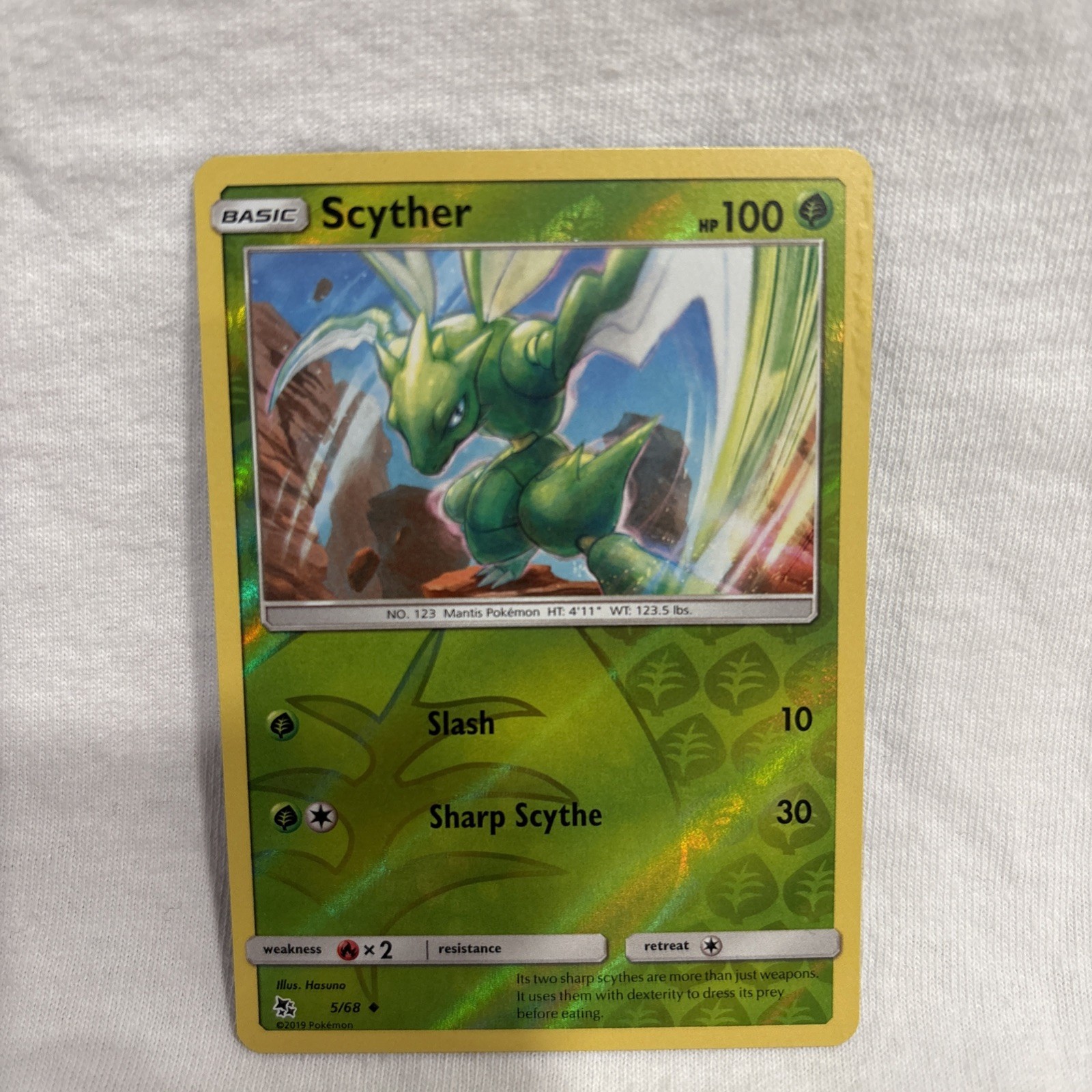 Scyther 5/68 - Hidden Fates - Reverse Holo - Pokemon TCG 2019