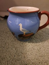 Dartmouth Pottery Devon Blue Seagull Milk Jug