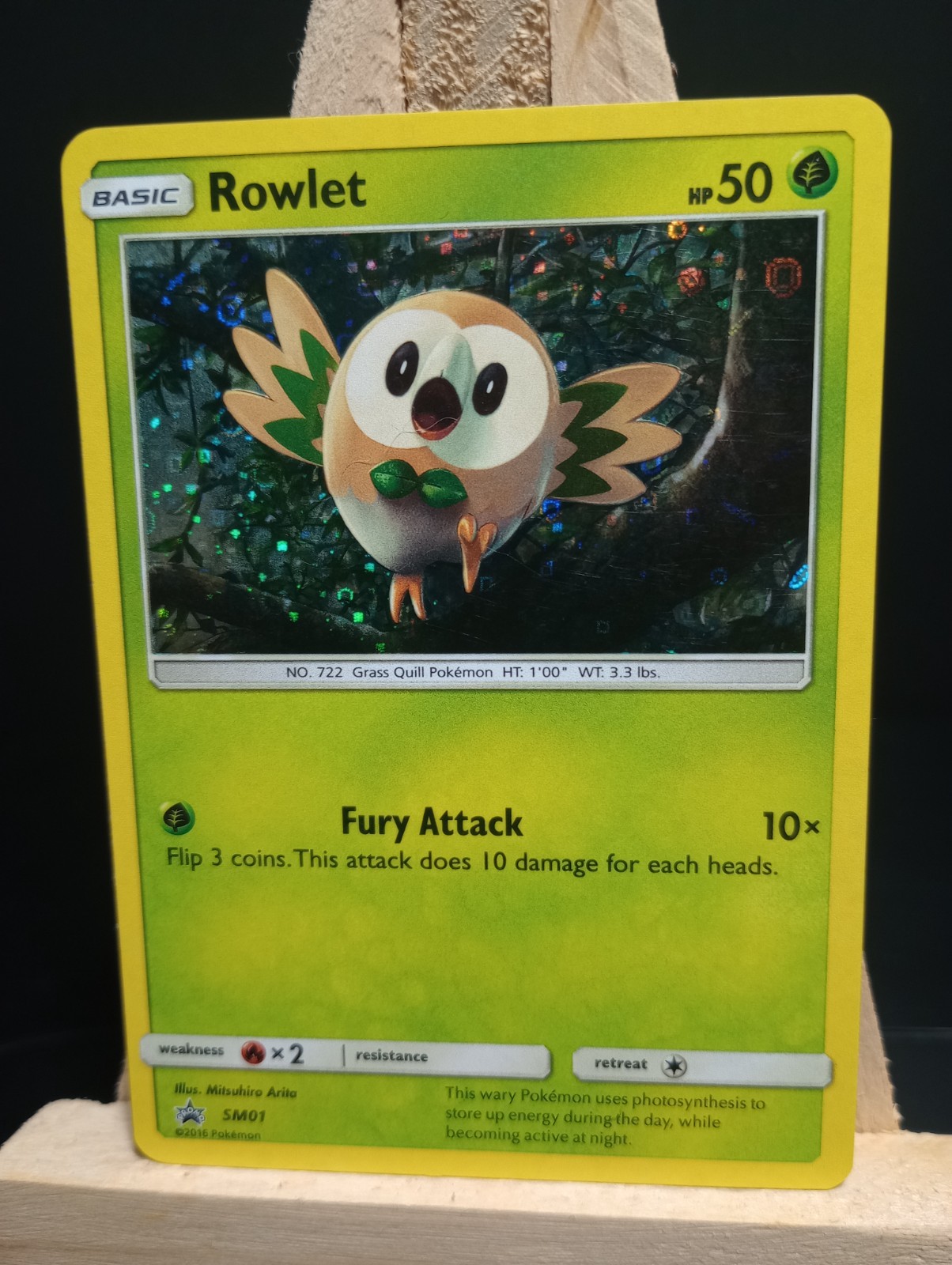 Rowlet SM01 Promo Sun & Moon Pokemon TCG LP
