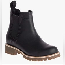 Chaco Fields Waterproof Black Leather Chelsea Boots Women s Size 8