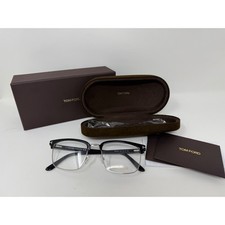 Tom Ford Black Metal Half Rim Eyeglasses 54-19-145 Made in Italy