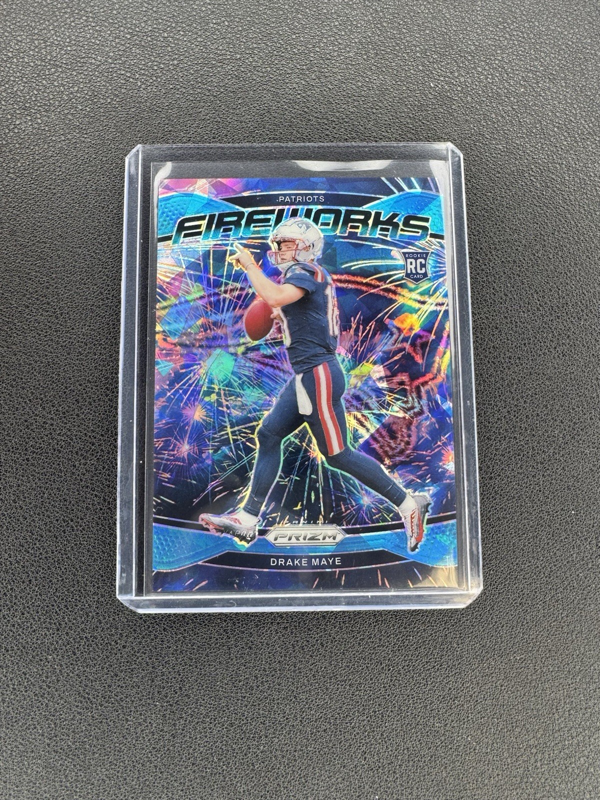 2024 Panini Prizm - Fireworks Drake Maye #22 Blue Cracked Ice (RC) /99 🔥Pats