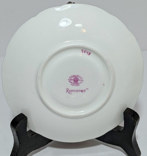 Gorgeous Rare Coalport Romance Pink Rose Demitasse Cup & Saucer Set - Picture 6 of 8
