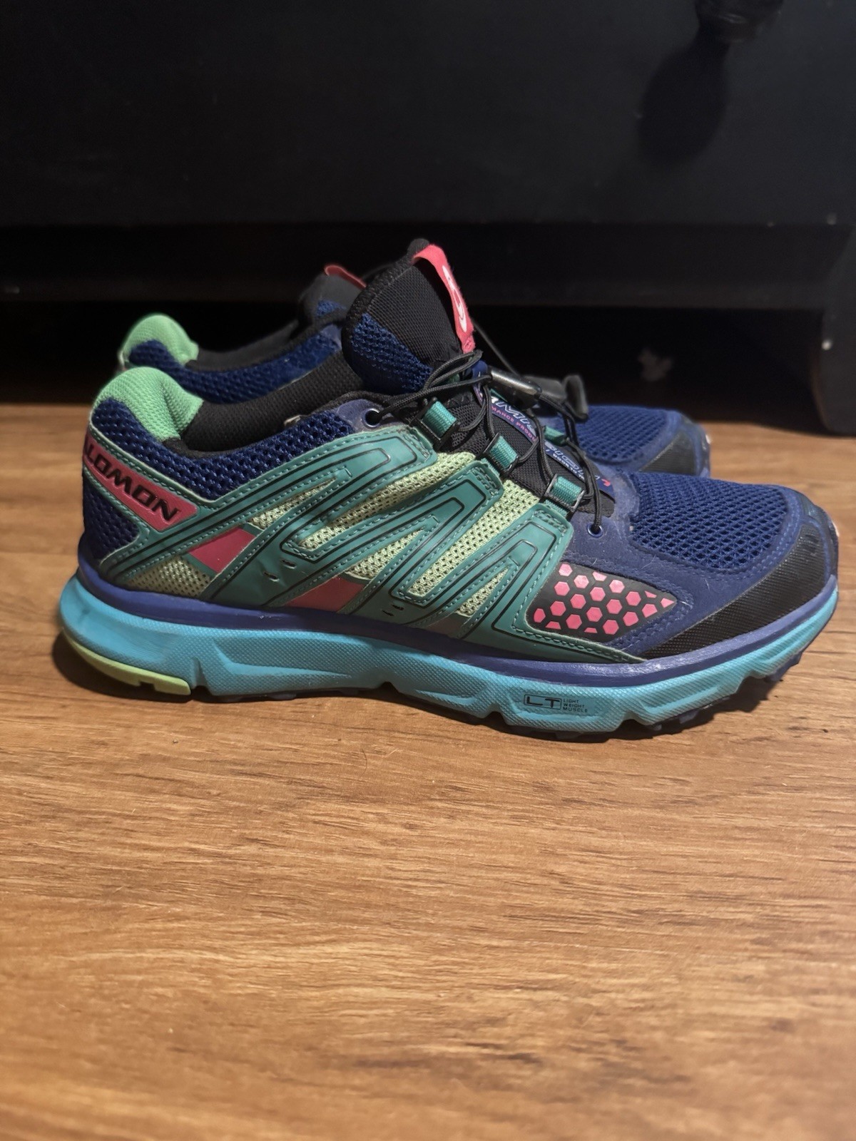 Salomon XRMISSION 1 donna taglia 8 US Performance trail escursionismo corsa blu verde