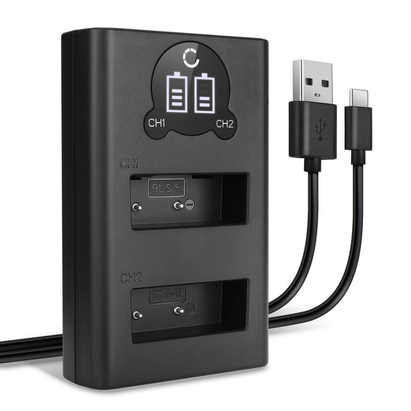 Usb Dual LadegeräT FüR Olympus OM-D E-M10 Mark Iv DoppelladegeräT Ladekabel-image
