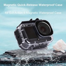 for DJI Osmo Action 6 60M Transparent Tempered Glass Housing Case Waterproof PC