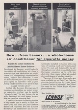 1957 Lennox Whole House Air Conditioner For Cigarette Money Vintage Print Ad 1957 Lennox Whole House Air Conditioner For Cigarette Money Vintage Print Ad