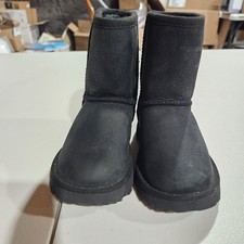 UGG Classic Boot Black Suede Shearling Lined Kids Toddler Size 7