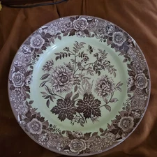 HTF Mint Green SPODE ARCHIVE COLLECTION JASMINE 12" CHOP PLATE Made in England