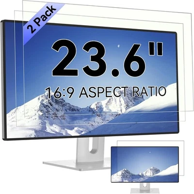 2-PACK 24” 23.6" Monitor Privacy Screen Filter 16:9 No-Spy/Glare Protector Film - Image 1 of 4