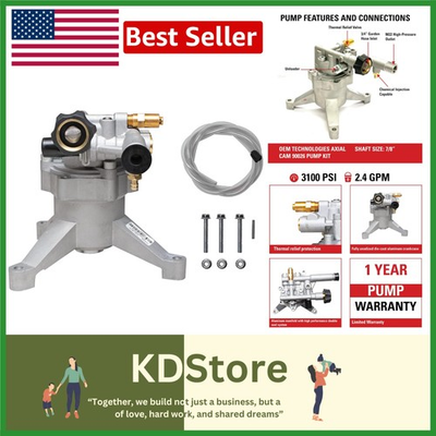 #ad #ad High Performance 3100 PSI Gas Pressure Washer Pump Kit 2.4 GPM Vertical Axi... $191.99
