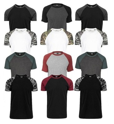 Urban Classics Herren T-Shirt  Raglan Contrast Tee Übergrößen Gr. S- 5XL TB639
