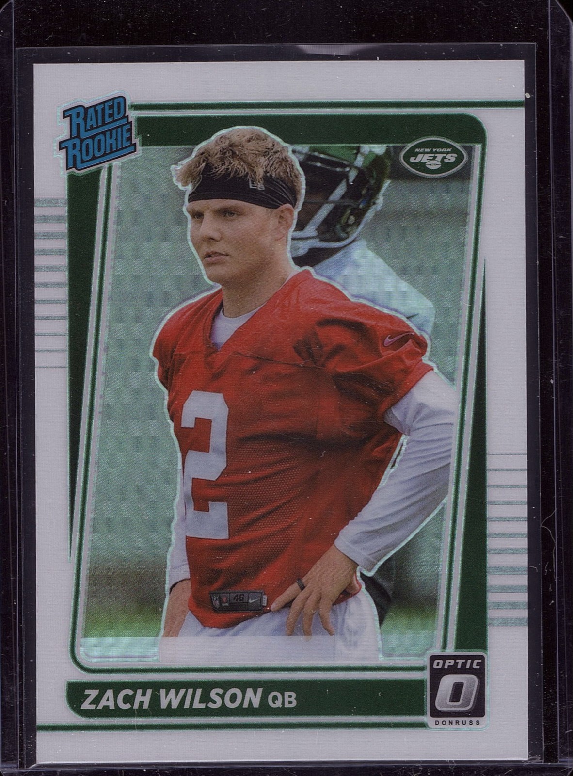 2021 Panini Donruss Optic Rated Rookie Zach Wilson #202 Holo Prizm Variation RC