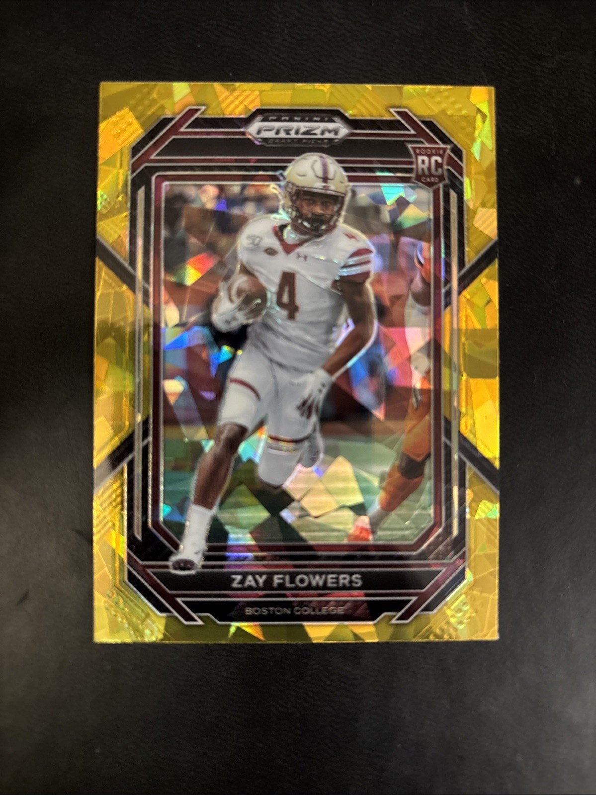 Zay Flowers 2023 Panini Prizm Draft #143 Gold Ice