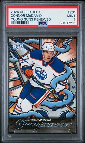 2024-25 UPPER DECK CONNOR MCDAVID YOUNG GUNS RENEWED PSA 9 [11] G12